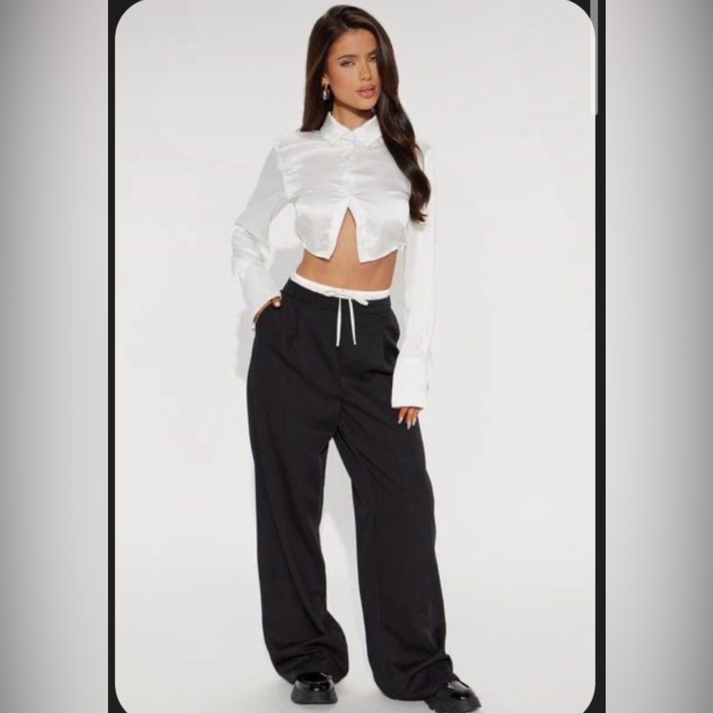 Fashion Nova Black Wide Leg Pants